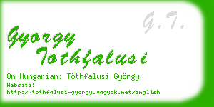 gyorgy tothfalusi business card